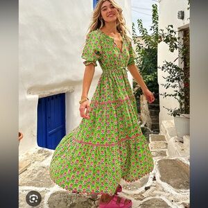 Pink city Prints calypso dress